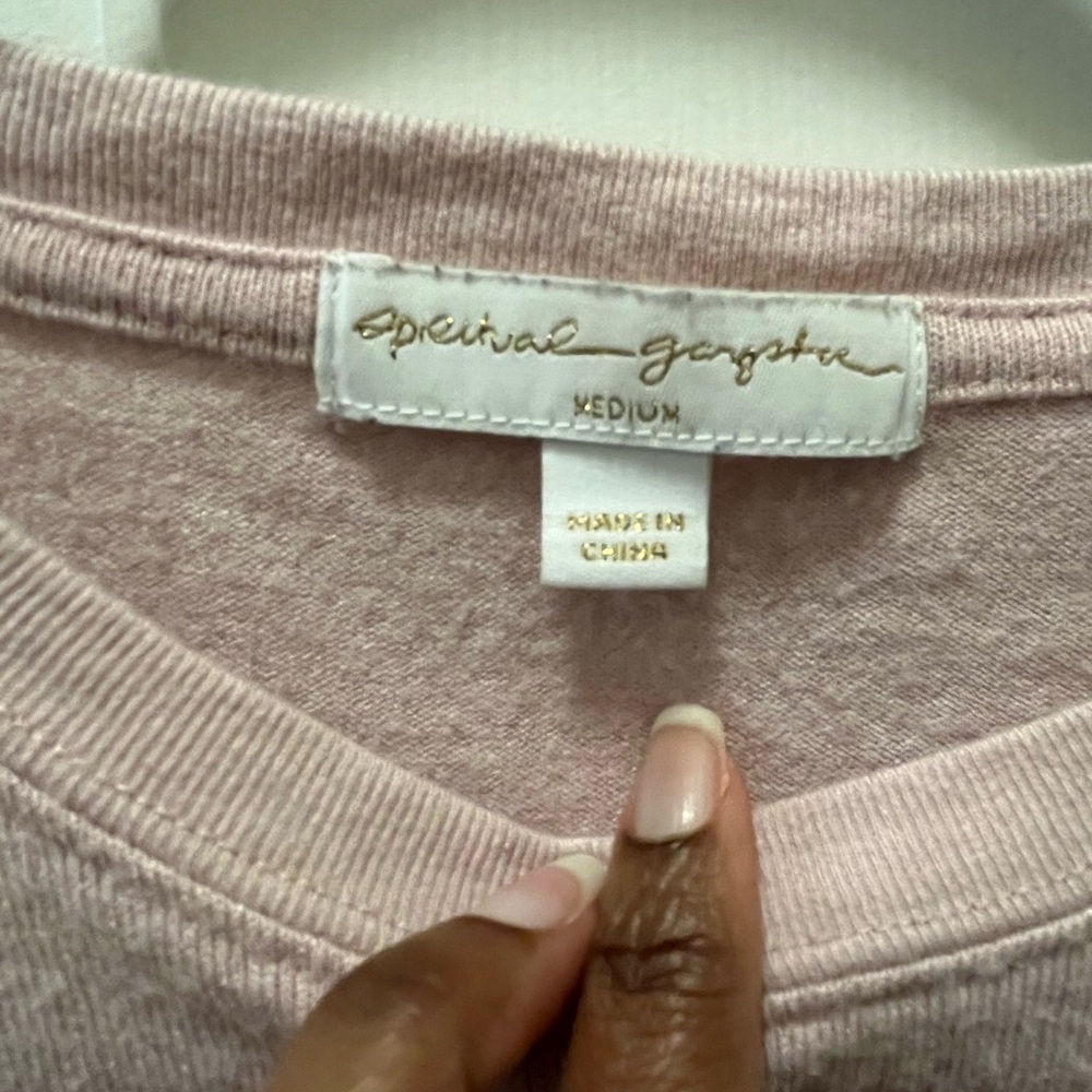 🙏🏾 GUC Spiritual Gangster “Do All Things With Love” Cropped Sweater - Sz Medium - Picture 5 of 7